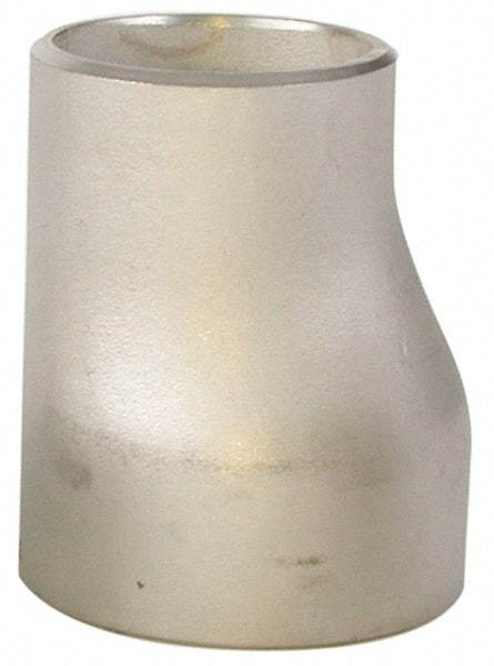 Merit Brass - 1 x 1/2" Grade 316L Stainless Steel Pipe Eccentric Reducer - Butt Weld x Butt Weld End Connections - Exact Tool & Supply