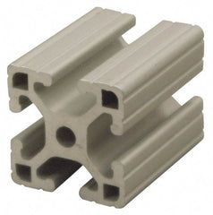 80/20 Inc. - 97 Inches Long x 1-1/2 Inches Wide x 1-1/2 Inches High, T Slotted Aluminum Extrusion - 0.8986 Square Inches, Clear Anodized Finish - Exact Tool & Supply