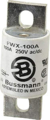 Cooper Bussmann - 250 VAC/VDC, 100 Amp, Fast-Acting Semiconductor/High Speed Fuse - Stud Mount Mount, 3-1/8" OAL, 200 (RMS), 50 at DC kA Rating, 1-7/32" Diam - Exact Tool & Supply