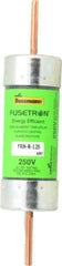 Cooper Bussmann - 125 VDC, 250 VAC, 125 Amp, Time Delay General Purpose Fuse - Bolt-on Mount, 7-1/8" OAL, 20 at DC, 200 (RMS) kA Rating, 1-9/16" Diam - Exact Tool & Supply
