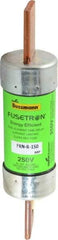 Cooper Bussmann - 125 VDC, 250 VAC, 150 Amp, Time Delay General Purpose Fuse - Bolt-on Mount, 7-1/8" OAL, 20 at DC, 200 (RMS) kA Rating, 1-9/16" Diam - Exact Tool & Supply