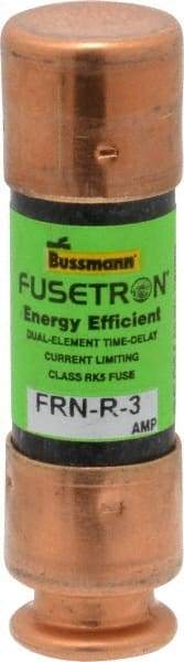 Cooper Bussmann - 125 VDC, 250 VAC, 3 Amp, Time Delay General Purpose Fuse - Fuse Holder Mount, 50.8mm OAL, 20 at DC, 200 (RMS) kA Rating, 9/16" Diam - Exact Tool & Supply