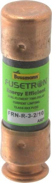 Cooper Bussmann - 125 VDC, 250 VAC, 3.2 Amp, Time Delay General Purpose Fuse - Fuse Holder Mount, 50.8mm OAL, 20 at DC, 200 (RMS) kA Rating, 9/16" Diam - Exact Tool & Supply