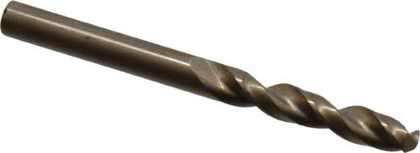 Cleveland - #6 135° Parabolic Flute Cobalt Screw Machine Drill Bit - Oxide/Gold Finish, Right Hand Cut, 1-1/4" Flute Length, 2-3/8" OAL, Split Point, Straight Shank - Exact Tool & Supply