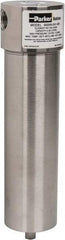 Parker - 1/2" Port, 10" High x 3" Wide, FRL Filter with Stainless Steel Bowl & Automatic Drain - 175 Max psi, 120°F Max - Exact Tool & Supply
