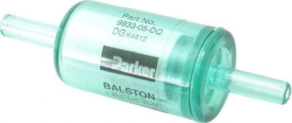 Parker - 1/4" Outlet, 125 Max psi, Inline Filters, Regulators & Lubricators - 10.1 CFM, Disposable Gas or Liquid Filter, 3-1/4" Long - Exact Tool & Supply