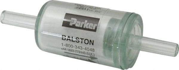 Parker - 1/4" Outlet, 125 Max psi, Inline Filters, Regulators & Lubricators - 6.6 CFM, Disposable Gas or Liquid Filter, 3-1/4" Long - Exact Tool & Supply