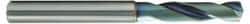 OSG - 9.6mm 140° Spiral Flute Solid Carbide Screw Machine Drill Bit - WD1 Finish, Right Hand Cut, 48mm Flute Length, Standard Point, Straight Shank, Through Coolant - Exact Tool & Supply