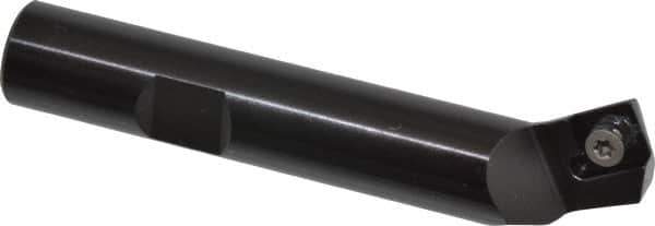 Kennametal - 60° Lead Angle, 0.981" Max Cut Diam, 0.46" Min Cut Diam, 0.136" Max Depth of Cut, Indexable Chamfer and Angle End Mill - 1 Insert, SDEB 26152 Insert Style, 3" Overall Length, Straight Shank - Exact Tool & Supply