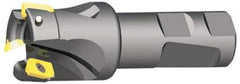 Kennametal - 2" Cut Diam, 0.404" Max Depth of Cut, 1" Shank Diam, 4.03" OAL, Indexable Square Shoulder End Mill - LFEW 252... Inserts, Cylindrical Shank, 0° Lead Angle - Exact Tool & Supply