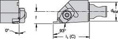 Kennametal - NS Insert, 0.787" Head Length, Modular Grooving Cutting Unit Head - Left Hand Cut, System Size KM16, Series Micro Top Notch - Exact Tool & Supply