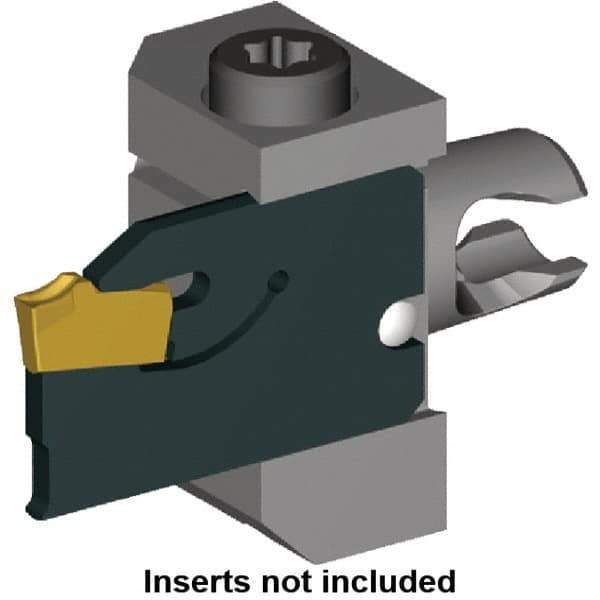 Kennametal - BS Insert, 9.6mm Head Length, Modular Grooving Blade Holder Head - Left Hand Cut, System Size KM12, Series Micro A2 - Exact Tool & Supply