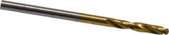 Guhring - #36 130° Parabolic Flute Cobalt Screw Machine Drill Bit - TiN Finish, Right Hand Cut, 16mm Flute Length, 46mm OAL, Standard Point, Straight Shank - Exact Tool & Supply