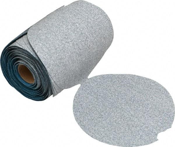 Norton - 5" Diam, 100 Grit Silicon Carbide Adhesive PSA Disc - Medium Grade, Natural, B Weighted Backing, Flexible - Exact Tool & Supply
