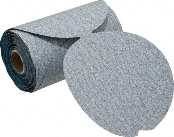 Norton - 5" Diam, 120 Grit Silicon Carbide Adhesive PSA Disc - Medium Grade, Natural, B Weighted Backing, Flexible - Exact Tool & Supply