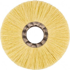 Weiler - 8" OD, 2" Arbor Hole, Natural Fiber Wheel Brush - 5/8" Face Width, 2-1/2" Trim Length, 5,000 RPM - Exact Tool & Supply