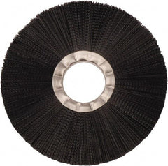 Weiler - 8" OD, 2" Arbor Hole, Nylon Wheel Brush - 3/4" Face Width, 2-1/2" Trim Length, 0.02" Filament Diam, 5,000 RPM - Exact Tool & Supply