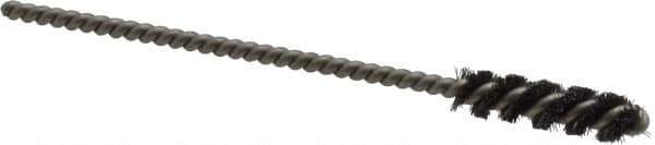 Weiler - 1/4" Diam Helical Steel Tube Brush - 0.004" Filament Diam, 1" Brush Length, 3-1/2" OAL, 1/8" Diam Stainless Steel Shank - Exact Tool & Supply