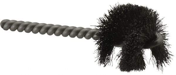 Weiler - 1-1/4" Diam Helical Steel Tube Brush - 0.008" Filament Diam, 1" Brush Length, 3-1/2" OAL, 1/4" Diam Stainless Steel Shank - Exact Tool & Supply