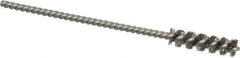 Weiler - 1/4" Diam Helical Stainless Steel Tube Brush - 0.004" Filament Diam, 1" Brush Length, 3-1/2" OAL, 1/8" Diam Stainless Steel Shank - Exact Tool & Supply