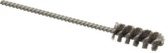 Weiler - 3/8" Diam Helical Stainless Steel Tube Brush - 0.004" Filament Diam, 1" Brush Length, 3-1/2" OAL, 1/8" Diam Stainless Steel Shank - Exact Tool & Supply