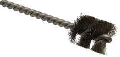 Weiler - 7/8" Diam Helical Stainless Steel Tube Brush - 0.006" Filament Diam, 1" Brush Length, 3-1/2" OAL, 7/32" Diam Stainless Steel Shank - Exact Tool & Supply