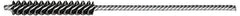 Weiler - 1-1/2" Long x 3/16" Diam Steel Hand Tube Brush - Single Spiral, 7" OAL, 0.003" Wire Diam, 3/32" Shank Diam - Exact Tool & Supply