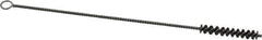 Weiler - 1-1/2" Long x 1/4" Diam Steel Hand Tube Brush - Single Spiral, 7" OAL, 0.005" Wire Diam, 3/32" Shank Diam - Exact Tool & Supply