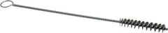 Weiler - 2" Long x 3/8" Diam Steel Hand Tube Brush - Single Spiral, 8" OAL, 0.004" Wire Diam, 1/8" Shank Diam - Exact Tool & Supply