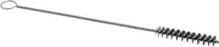 Weiler - 2" Long x 3/8" Diam Steel Hand Tube Brush - Single Spiral, 8" OAL, 0.006" Wire Diam, 1/8" Shank Diam - Exact Tool & Supply