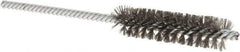 Weiler - 1/2" Diam Helical Steel Tube Brush - Double Spiral, 0.004" Filament Diam, 2" Brush Length, 5" OAL, 5/32" Diam Shank - Exact Tool & Supply