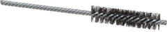 Weiler - 1/2" Diam Helical Steel Tube Brush - Double Spiral, 0.006" Filament Diam, 2" Brush Length, 5" OAL, 5/32" Diam Shank - Exact Tool & Supply
