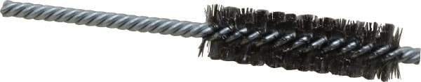 Weiler - 3/4" Diam Helical Steel Tube Brush - Double Spiral, 0.006" Filament Diam, 2-1/2" Brush Length, 5-1/2" OAL, 1/4" Diam Shank - Exact Tool & Supply