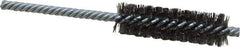 Weiler - 3/4" Diam Helical Steel Tube Brush - Double Spiral, 0.006" Filament Diam, 2-1/2" Brush Length, 5-1/2" OAL, 1/4" Diam Shank - Exact Tool & Supply