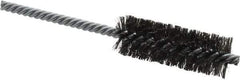 Weiler - 7/8" Diam Helical Steel Tube Brush - Double Spiral, 0.006" Filament Diam, 2-1/2" Brush Length, 5-1/2" OAL, 1/4" Diam Shank - Exact Tool & Supply