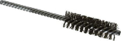 Weiler - 5/8" Diam Helical Stainless Steel Tube Brush - Double Spiral, 0.008" Filament Diam, 2" Brush Length, 5" OAL, 7/32" Diam Shank - Exact Tool & Supply