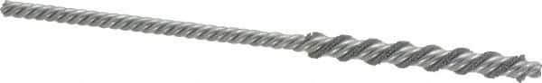 Weiler - 1/4" Diam Helical Nylon Tube Brush - Single Spiral, 0.022" Filament Diam, 2" Brush Length, 5" OAL, 5/32" Diam Shank - Exact Tool & Supply