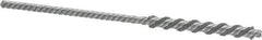 Weiler - 1/4" Diam Helical Nylon Tube Brush - Single Spiral, 0.022" Filament Diam, 2" Brush Length, 5" OAL, 5/32" Diam Shank - Exact Tool & Supply