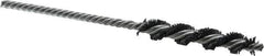 Weiler - 3/8" Diam Helical Nylon Tube Brush - Single Spiral, 0.022" Filament Diam, 2" Brush Length, 5" OAL, 5/32" Diam Shank - Exact Tool & Supply