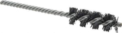 Weiler - 11/16" Diam Helical Nylon Tube Brush - Single Spiral, 0.022" Filament Diam, 2" Brush Length, 5" OAL, 7/32" Diam Shank - Exact Tool & Supply