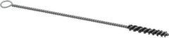Weiler - 1-1/2" Long x 1/4" Diam Steel Hand Tube Brush - Single Spiral, 7" OAL, 0.006" Wire Diam, 3/32" Shank Diam - Exact Tool & Supply