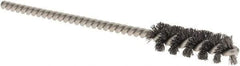 Weiler - 5/16" Diam Helical Steel Tube Brush - 0.005" Filament Diam, 1" Brush Length, 3-1/2" OAL, 1/8" Diam Stainless Steel Shank - Exact Tool & Supply