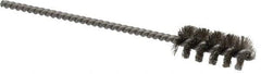 Weiler - 7/16" Diam Helical Stainless Steel Tube Brush - 0.005" Filament Diam, 1" Brush Length, 3-1/2" OAL, 1/8" Diam Stainless Steel Shank - Exact Tool & Supply
