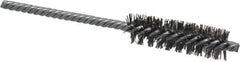 Weiler - 5/8" Diam Helical Steel Tube Brush - Double Spiral, 0.0104" Filament Diam, 2" Brush Length, 5-1/2" OAL, 7/32" Diam Shank - Exact Tool & Supply