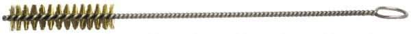 Weiler - 1" Long x 1/8" Diam Stainless Steel Hand Tube Brush - Single Spiral, 6" OAL, 0.003" Wire Diam, 3/32" Shank Diam - Exact Tool & Supply