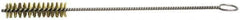 Weiler - 1" Long x 1/8" Diam Stainless Steel Hand Tube Brush - Single Spiral, 6" OAL, 0.003" Wire Diam, 3/32" Shank Diam - Exact Tool & Supply