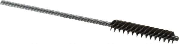 Weiler - 3/8" Diam Helical Steel Tube Brush - Double Spiral, 0.006" Filament Diam, 2" Brush Length, 4" OAL, 1/8" Diam Shank - Exact Tool & Supply