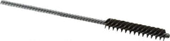 Weiler - 3/8" Diam Helical Steel Tube Brush - Double Spiral, 0.006" Filament Diam, 2" Brush Length, 4" OAL, 1/8" Diam Shank - Exact Tool & Supply
