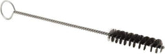 Weiler - 2-1/2" Long x 9/16" Diam Steel Hand Tube Brush - Single Spiral, 9" OAL, 0.005" Wire Diam, 5/32" Shank Diam - Exact Tool & Supply