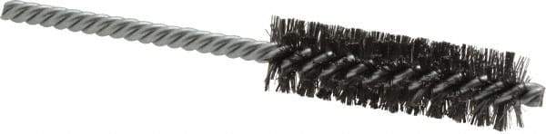 Weiler - 3/4" Diam Helical Steel Tube Brush - Double Spiral, 0.008" Filament Diam, 2-1/2" Brush Length, 5-1/2" OAL, 1/4" Diam Shank - Exact Tool & Supply